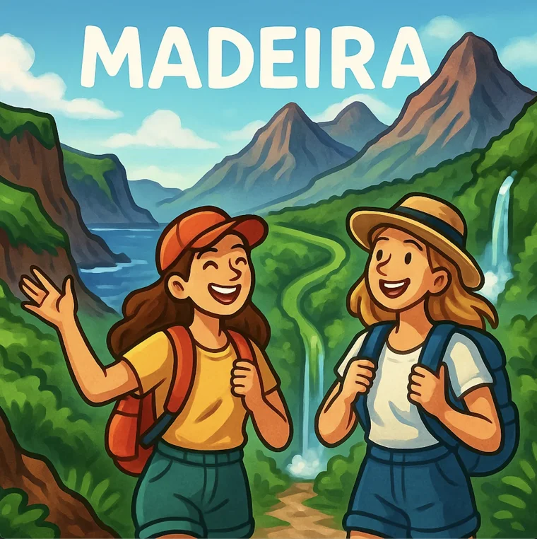 illustration randonnées à Madère (crédit : chatgpt)